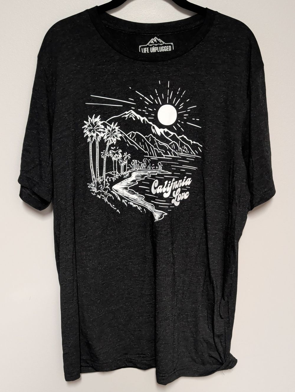 Men's Black 'California Love' Graphic Short Sleeve Tee